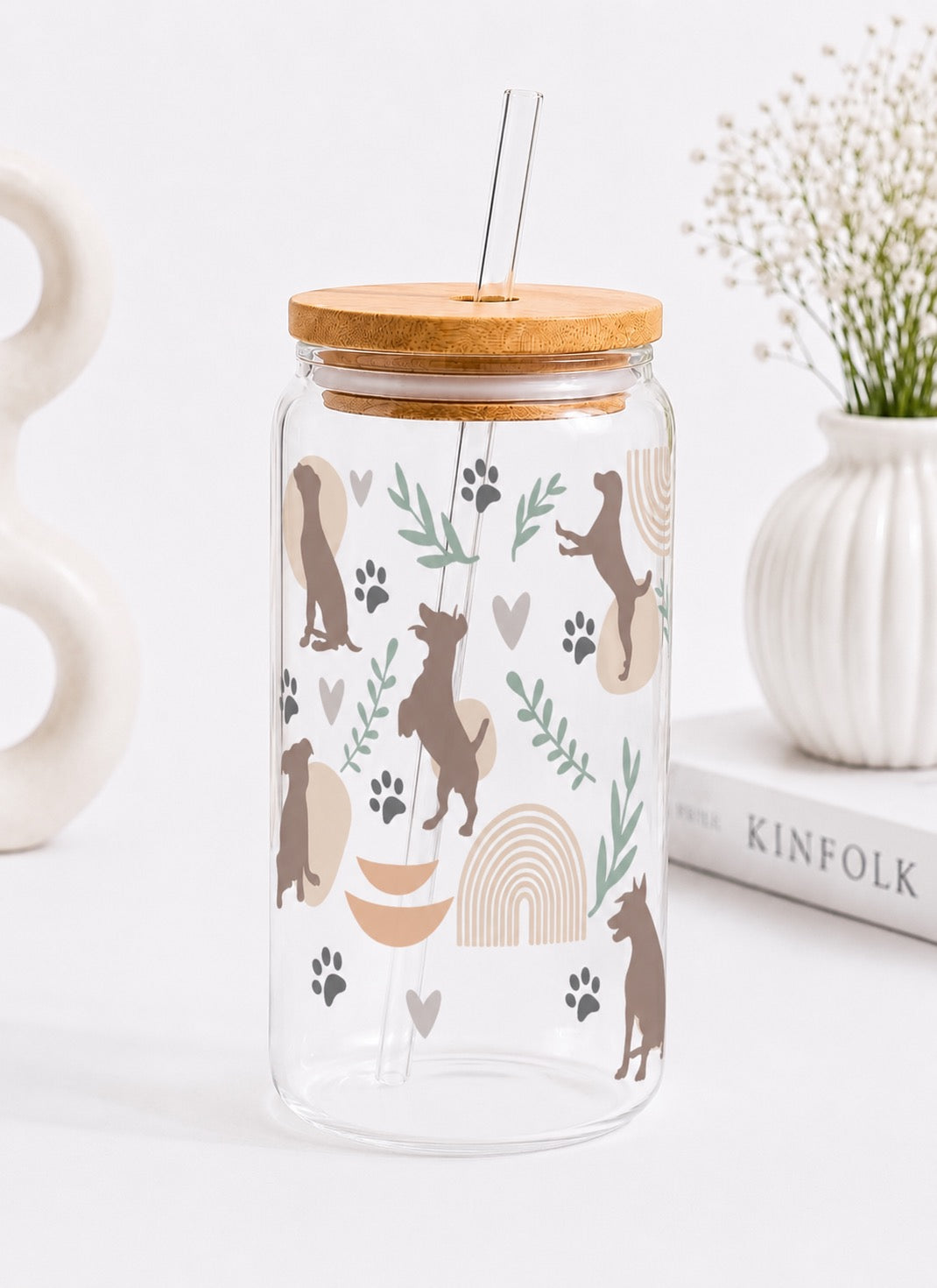 Dog Lover Reading Set – Trinkglas & Lesezeichen
