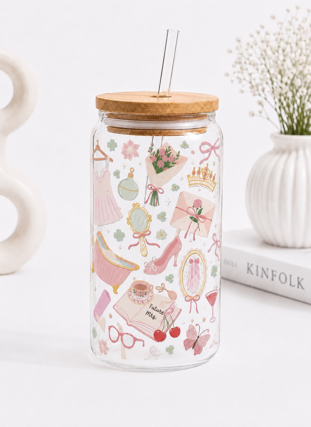 Pink Bachelorette Trinkglas | 16 oz Pre-Order