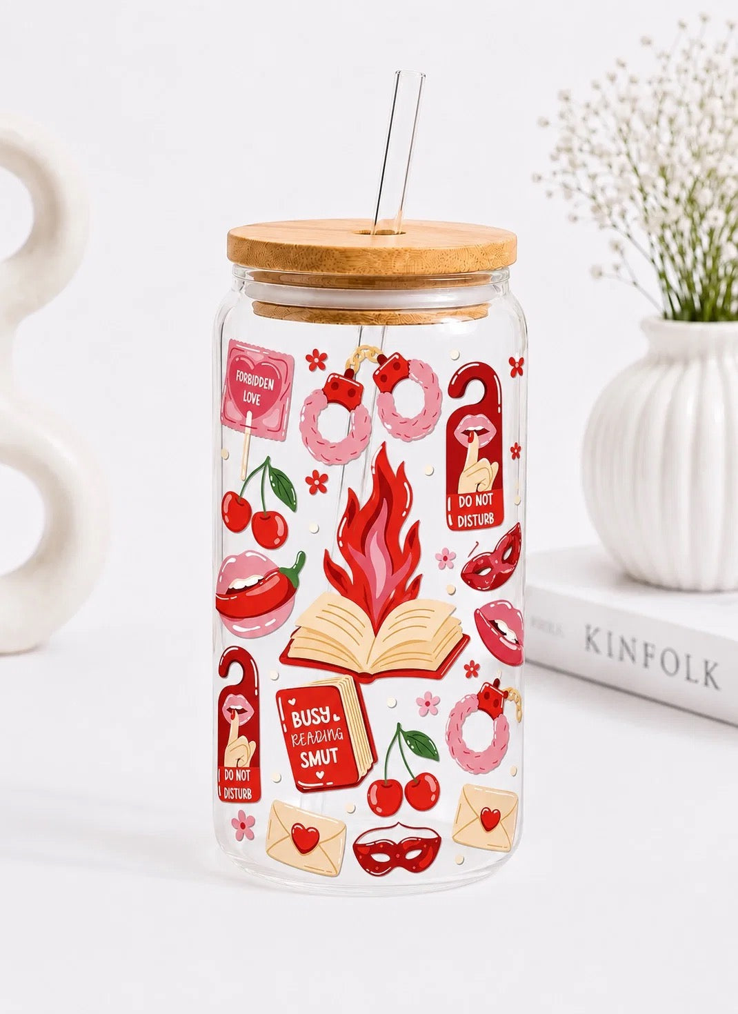 Busy Reading Smut – Reading Set | Glas & Lesezeichen