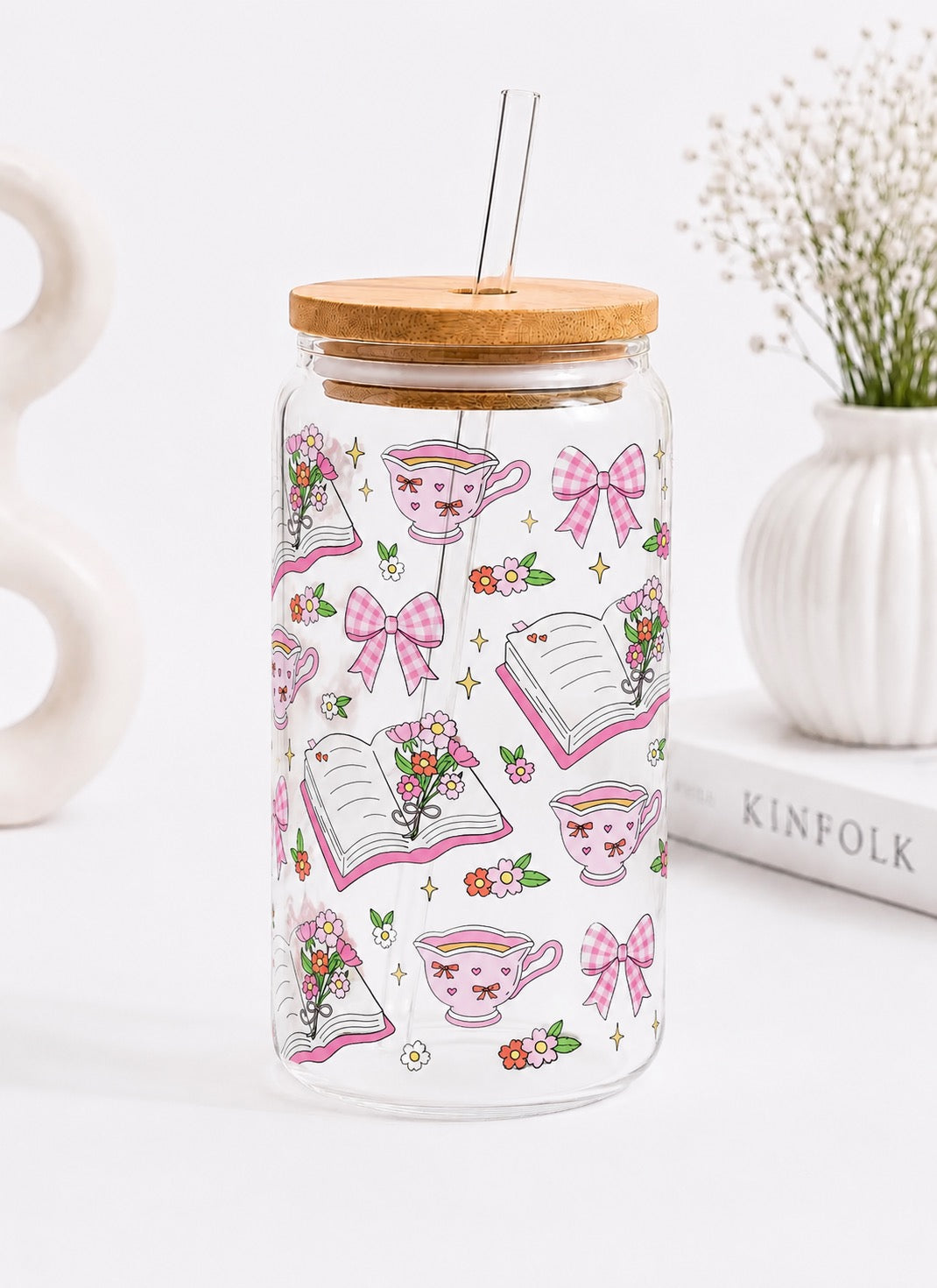 NEU Coquette Reading Time Trinkglas | 16 oz