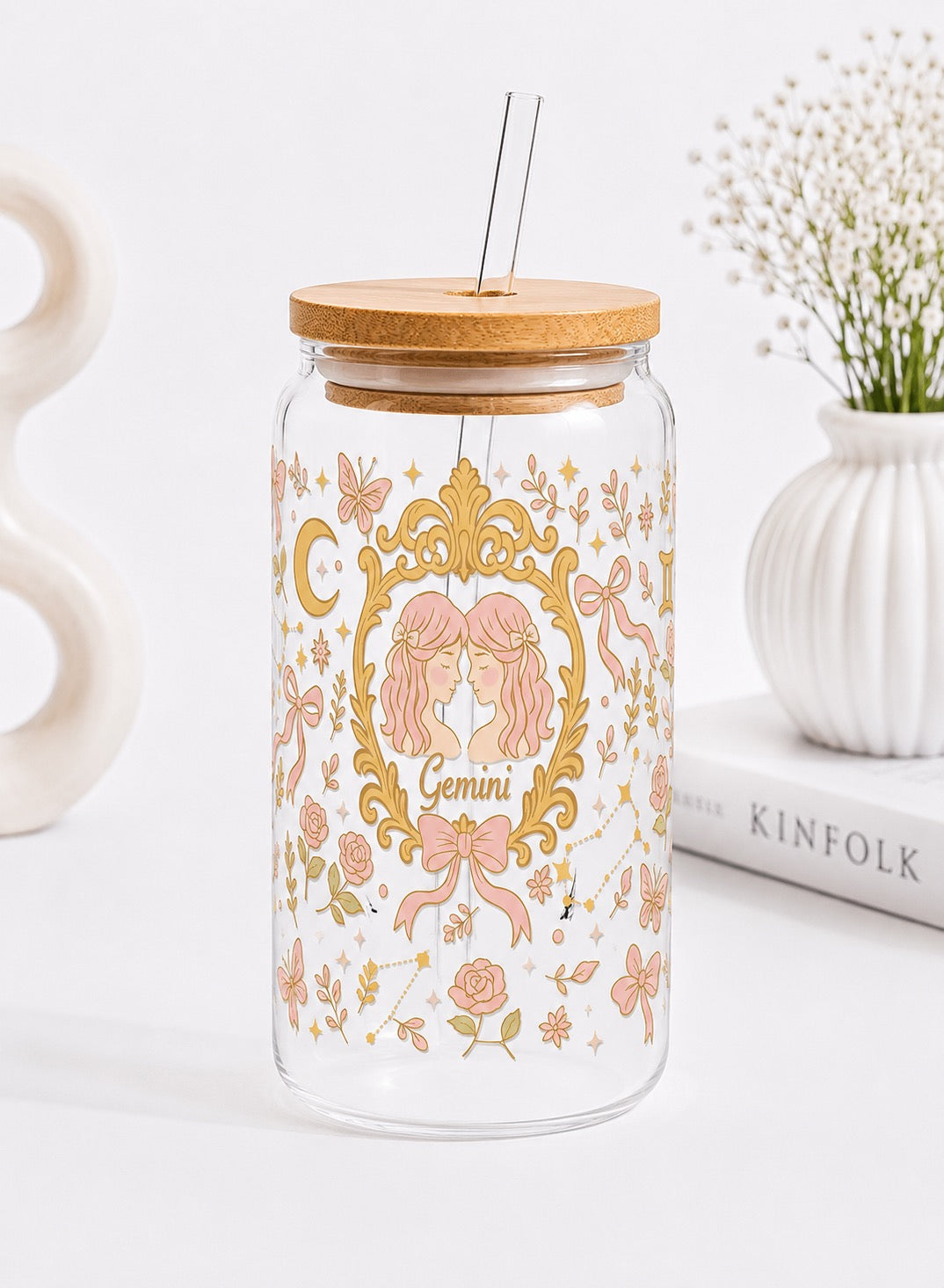 Coquette Gemini Trinkglas – Sternzeichen Zwillinge | 16 oz