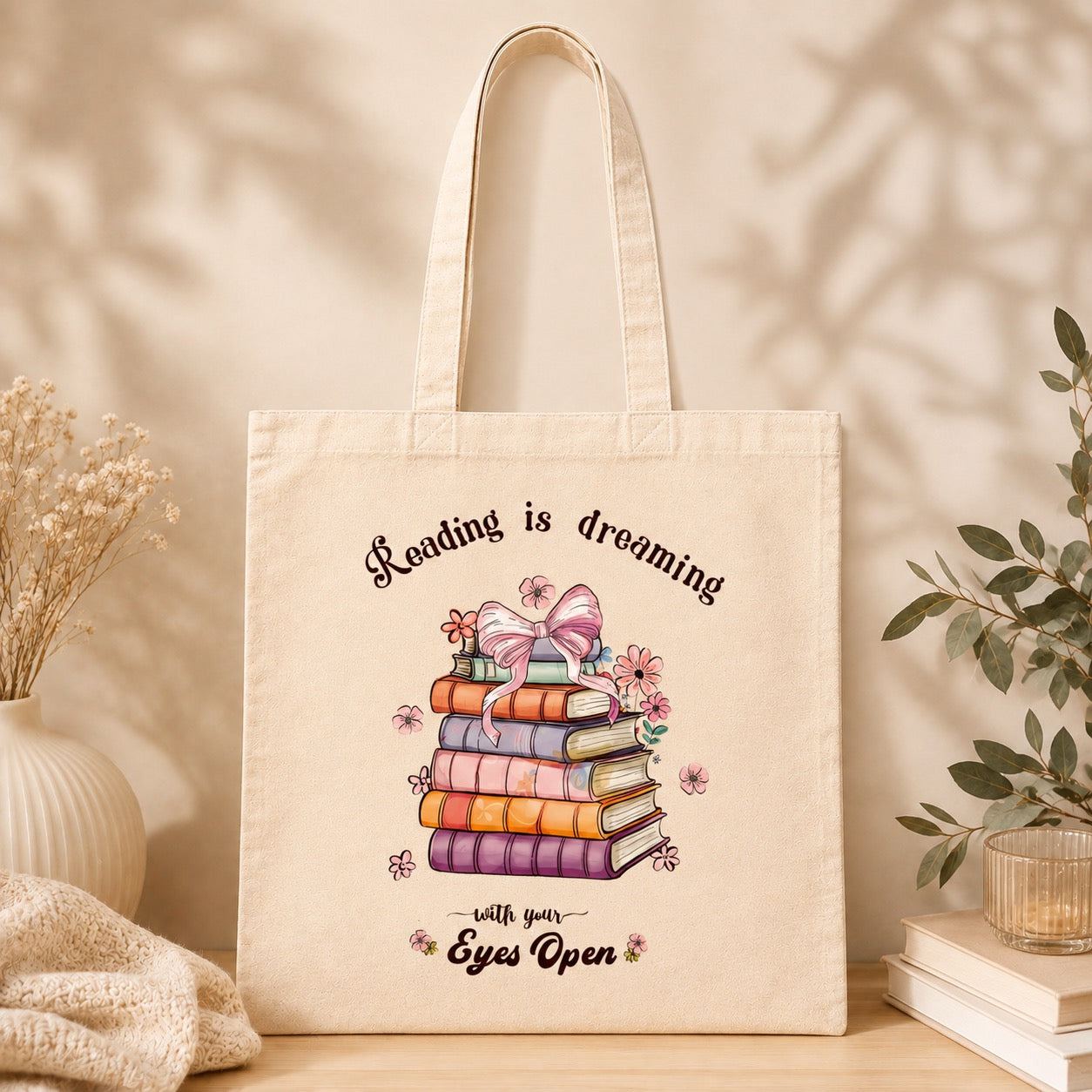 Reading is dreaming - Stofftragetasche