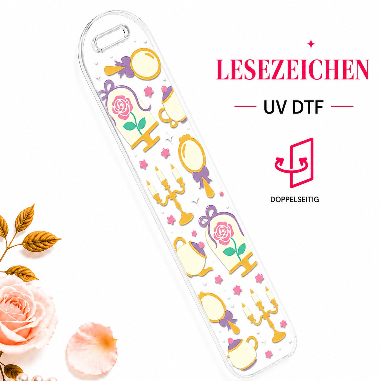 Beauty and the Beast Bookmark - UV-DTF