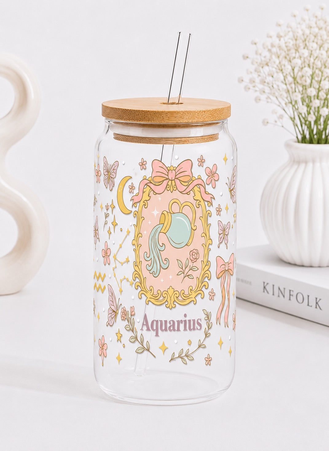 Coquette Aquarius Trinkglas – Sternzeichen Wassermann | 16 oz