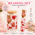 Sweet Bear Reading Set – Trinkglas & Lesezeichen