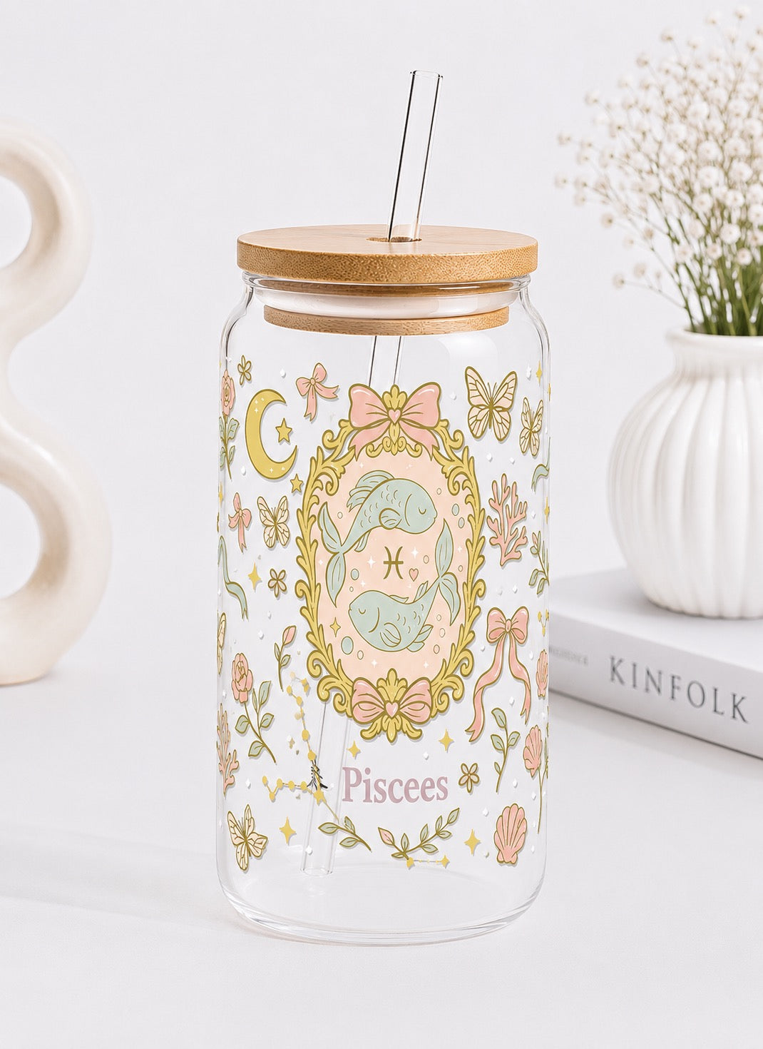 Coquette Pisces Trinkglas – Sternzeichen Fische | 16 oz