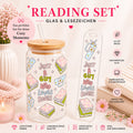 Just A Girl Who Loves Books Reading Set – Trinkglas & Lesezeichen