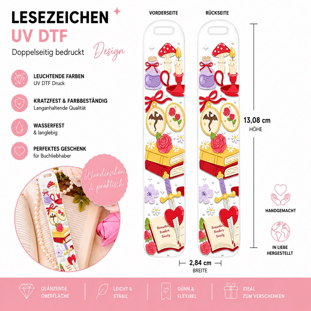 Romantasy Readers Society  Bookmark - UV-DTF