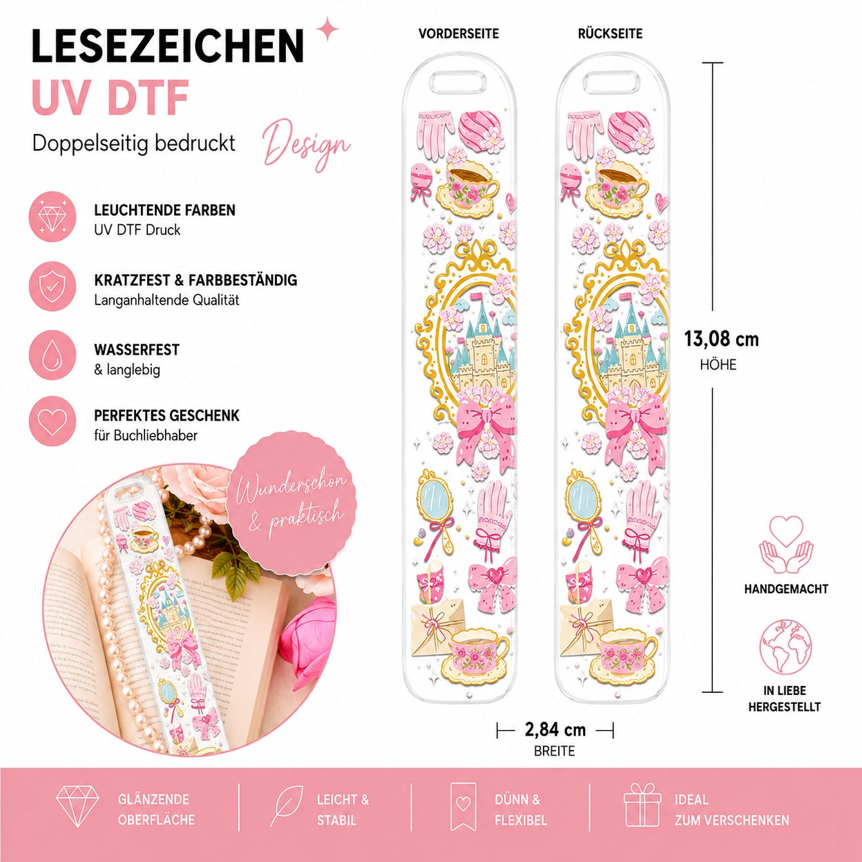 Coquette Princess Bookmark - UV-DTF