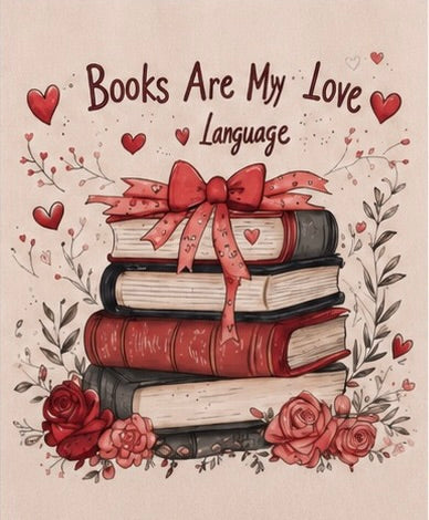 📚❤️ Books Are My Love Language – Book Lover Tote Bag