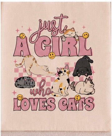 🐱💖 Just a Girl Who Loves Cats – Cat Lover Tote Bag
