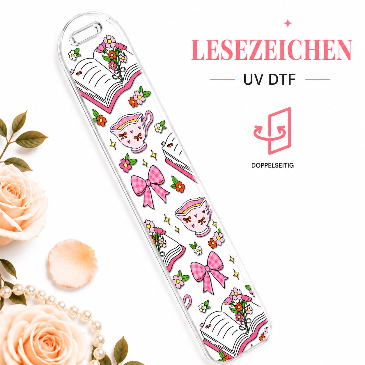 Cozy Floral Reader Lesezeichen – Tea & Books Edition 🌸☕📚