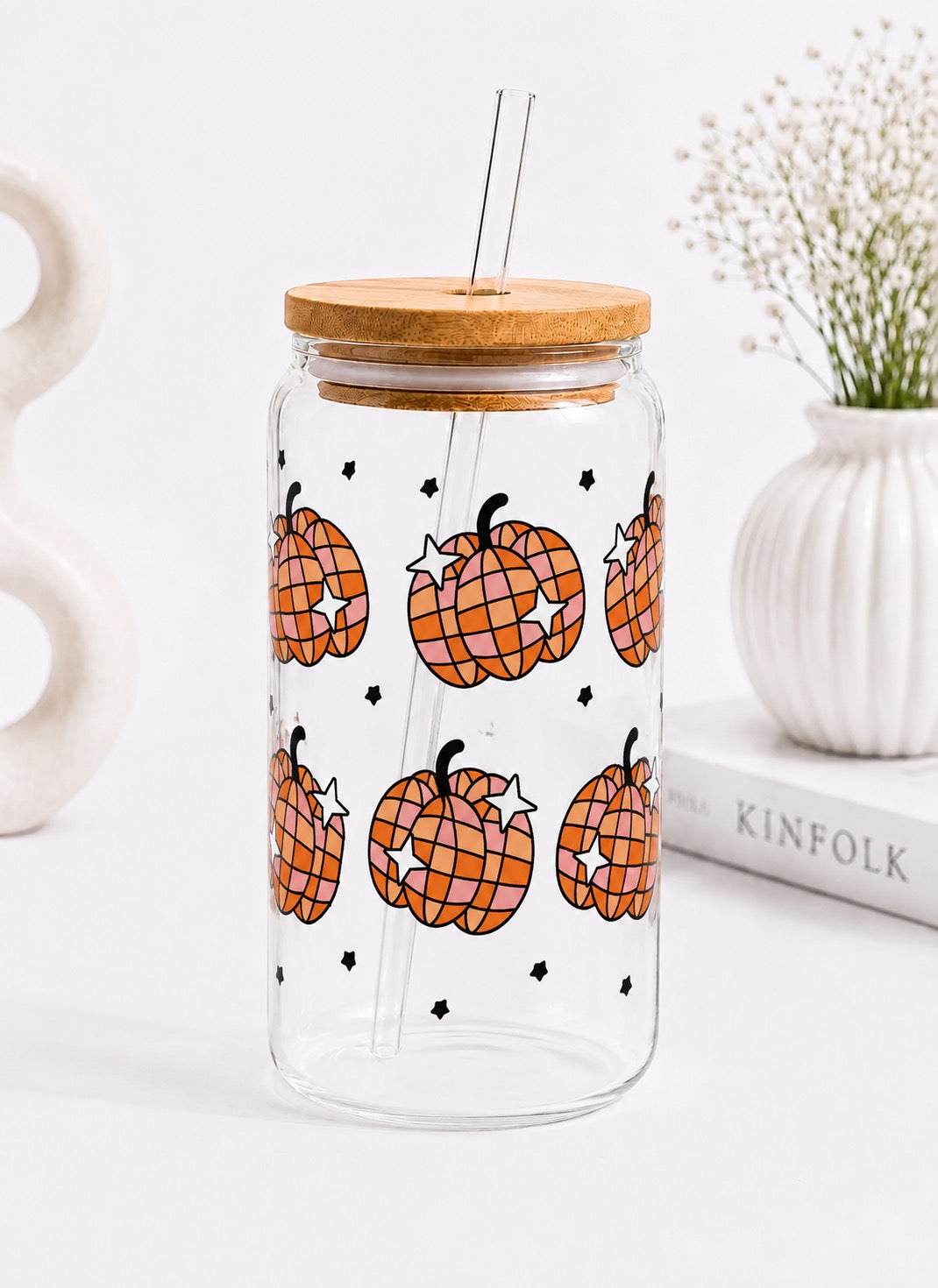Pumpkin Disco Ball – Reading Set | Glas & Lesezeichen