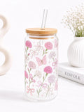 Butterfly Bloom Trinkglas 🎀✨| 16 oz