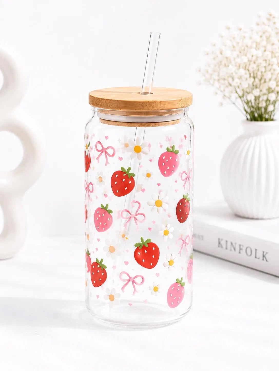 Strawberry Girlie Trinkglas | 16 oz