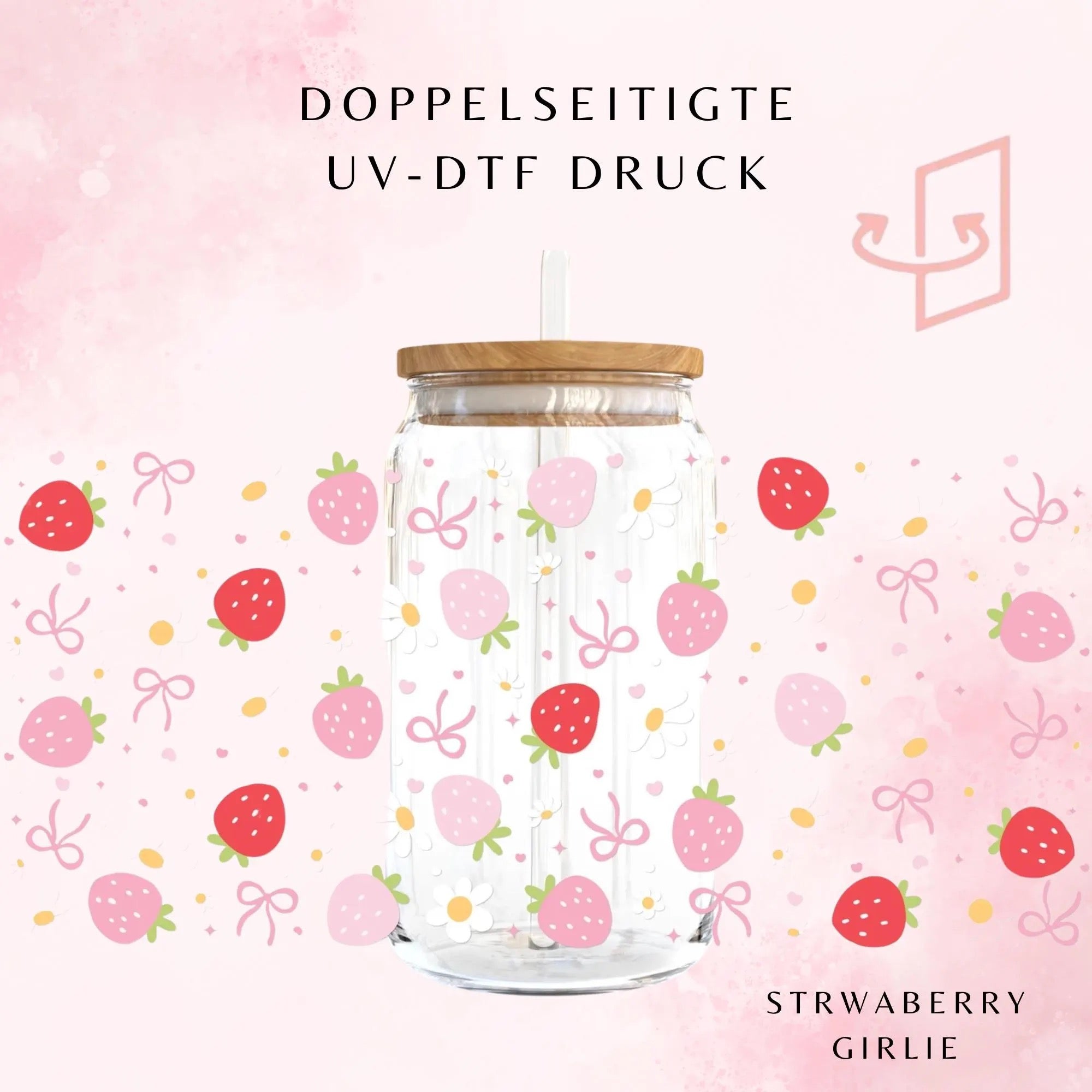 Strawberry Girlie Trinkglas | 16 oz