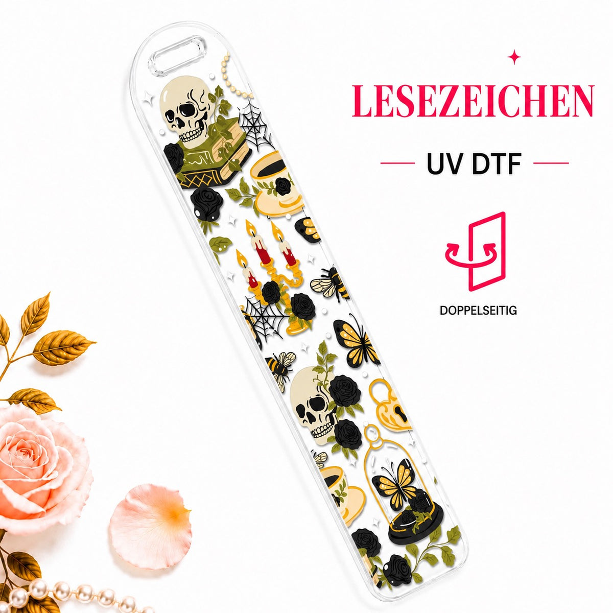 Dark Academia – Reading Set | Glas & Lesezeichen