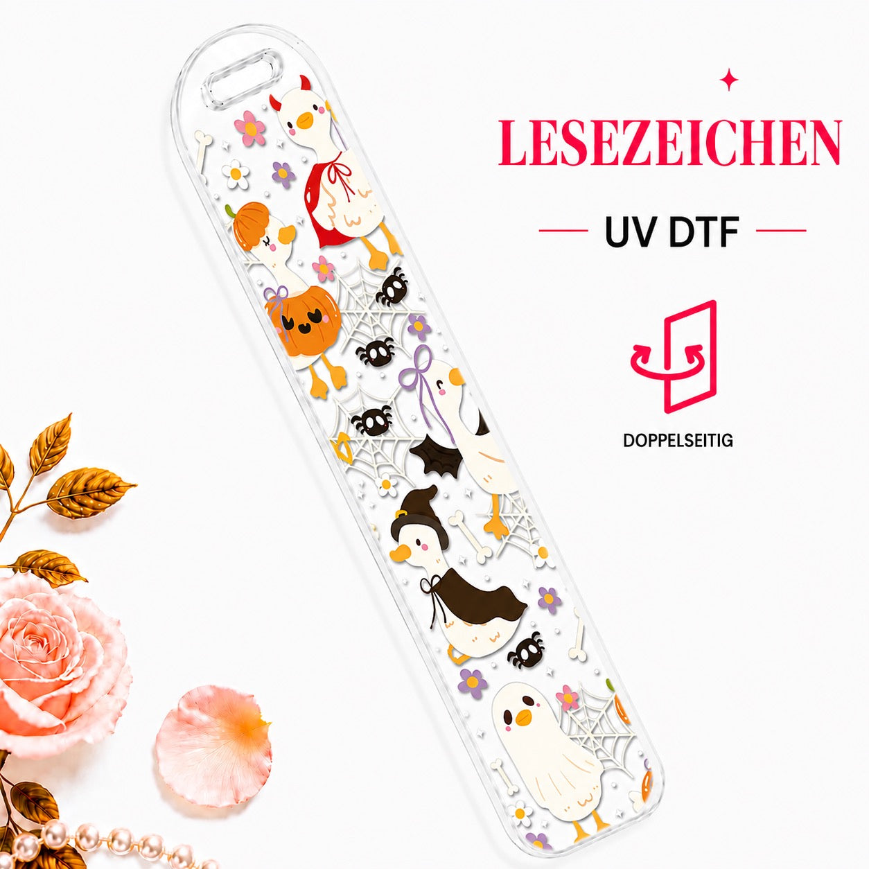 Spooky Silly Goose – Reading Set | Glas & Lesezeichen