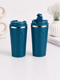 Blauer Thermobecher | 360 ml | Doppelwandig mit UV-DTF Druck