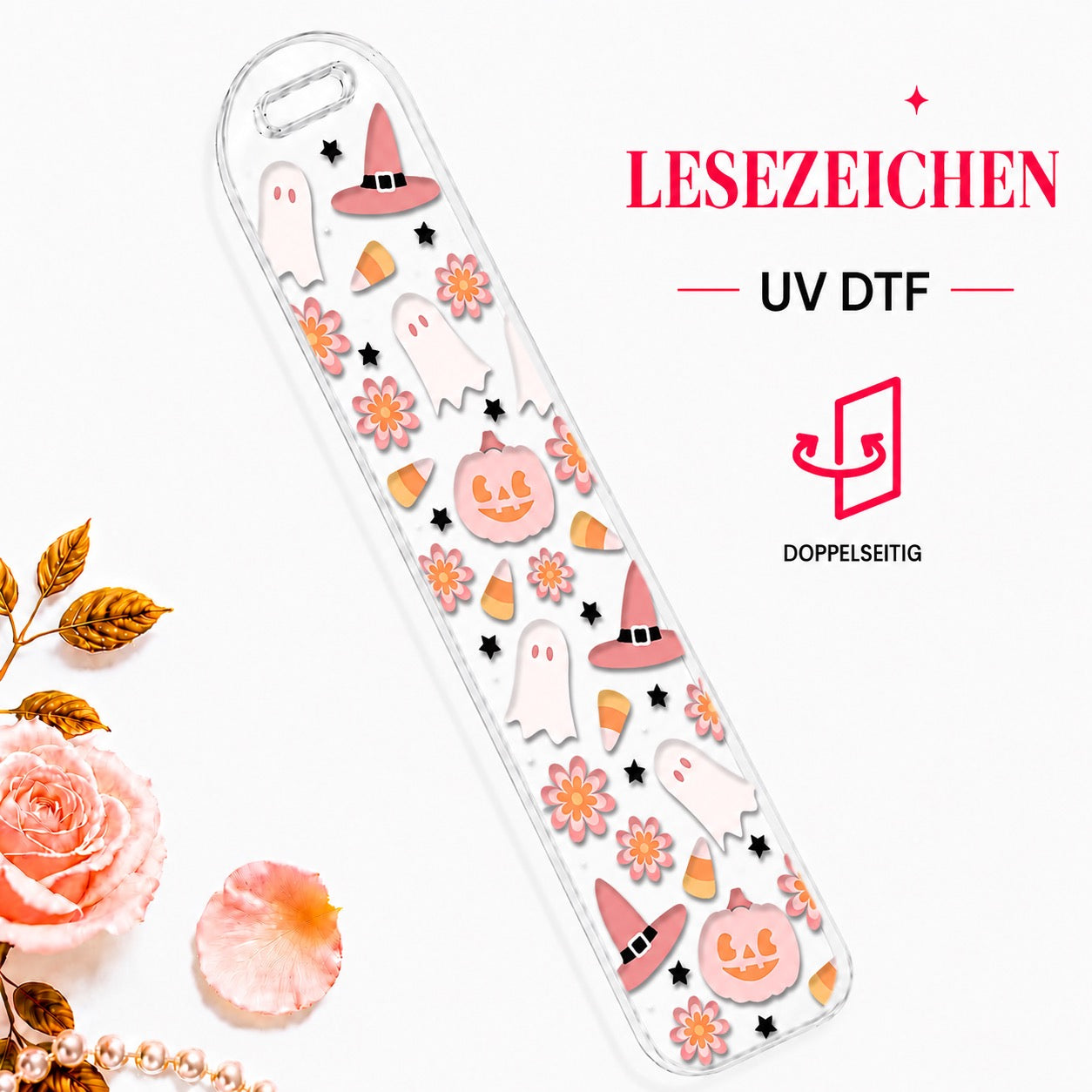 Candycorn Ghost – Reading Set | Glas & Lesezeichen