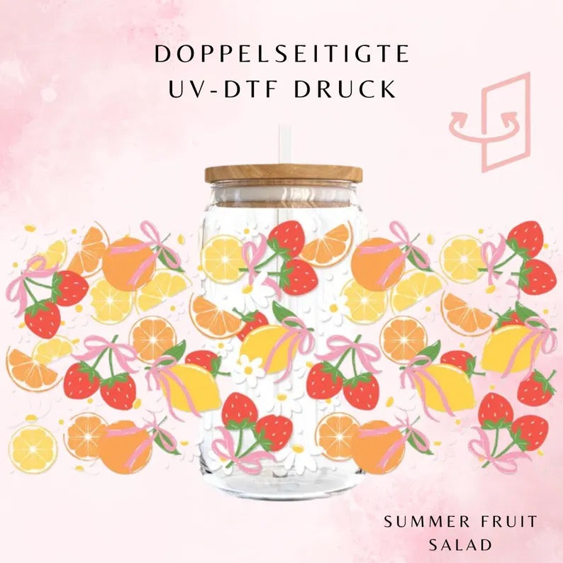 Summer Fruit Salad Trinkglas | 16 oz 🍋🍓