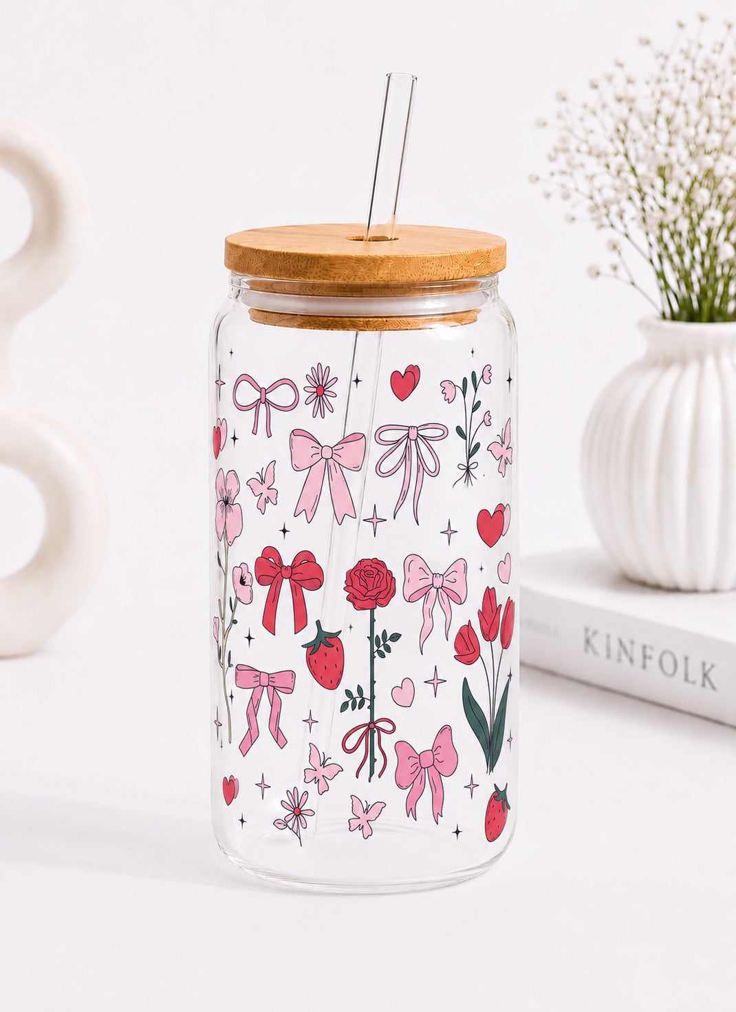 Romantic BowTrinkglas | 16 oz 🎀