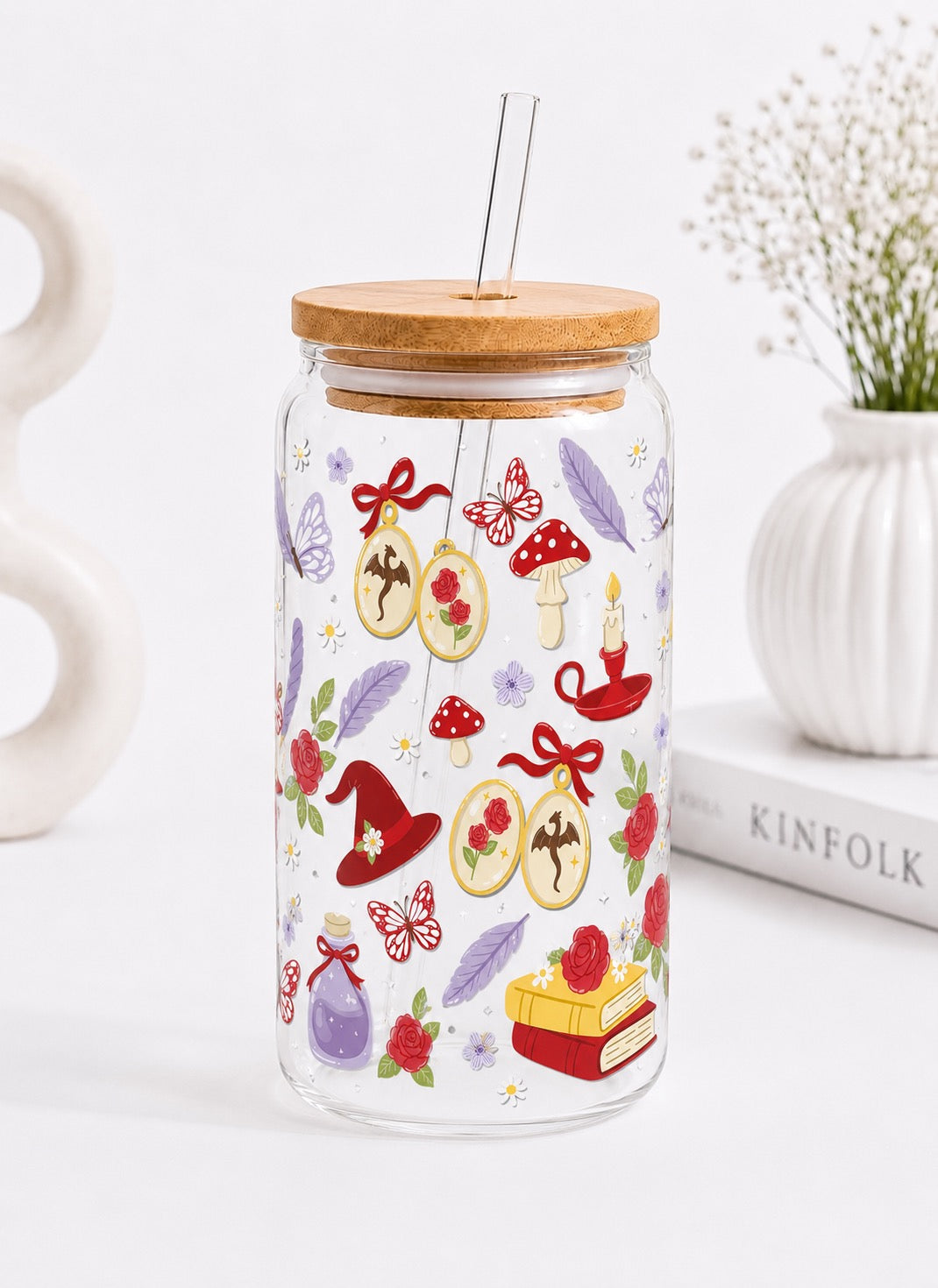 Romantasy Readers Society Trinkglas  | 16 oz 🍒💖
