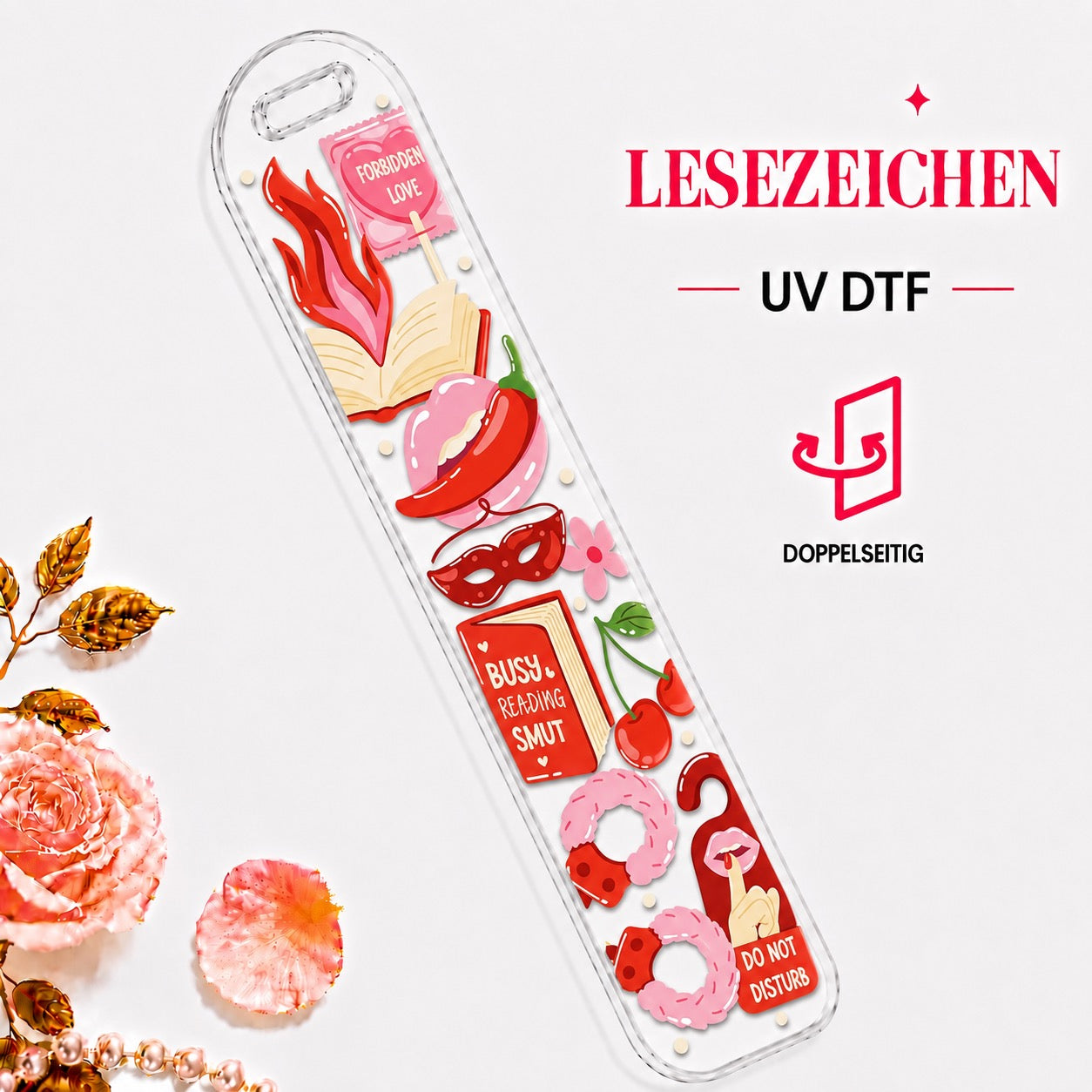 Busy Reading Smut – Reading Set | Glas & Lesezeichen