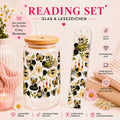 Dark Academia – Reading Set | Glas & Lesezeichen