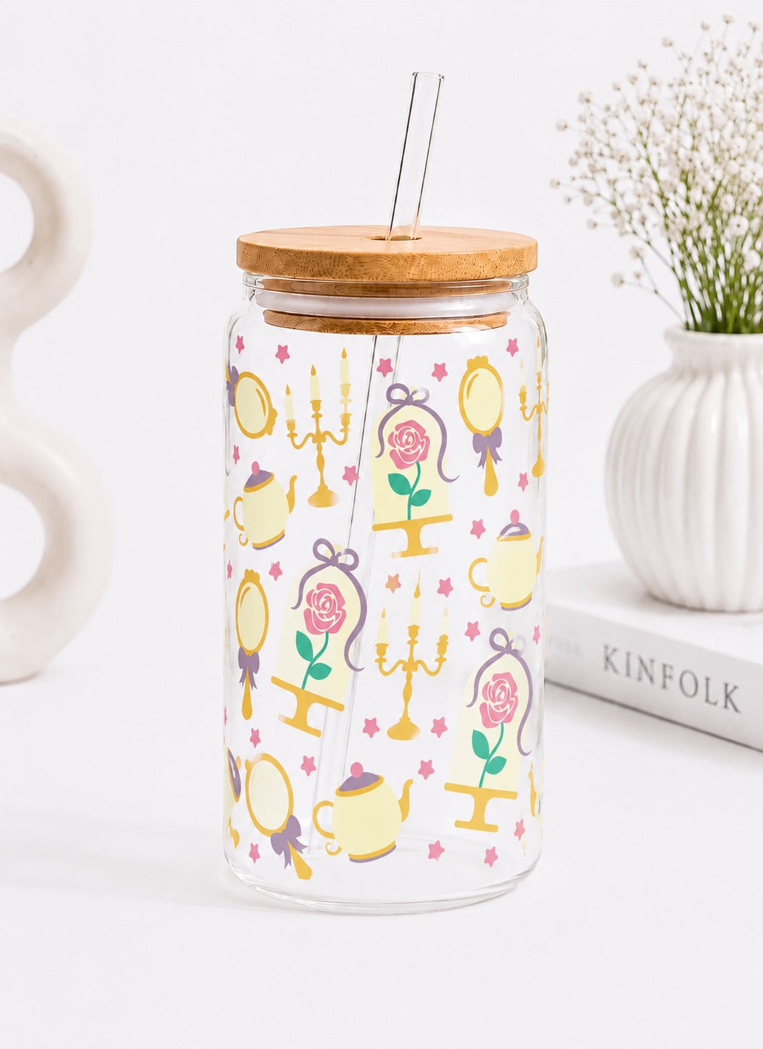 Beauty and the Beast Trinkglas | 16 oz 🌹✨
