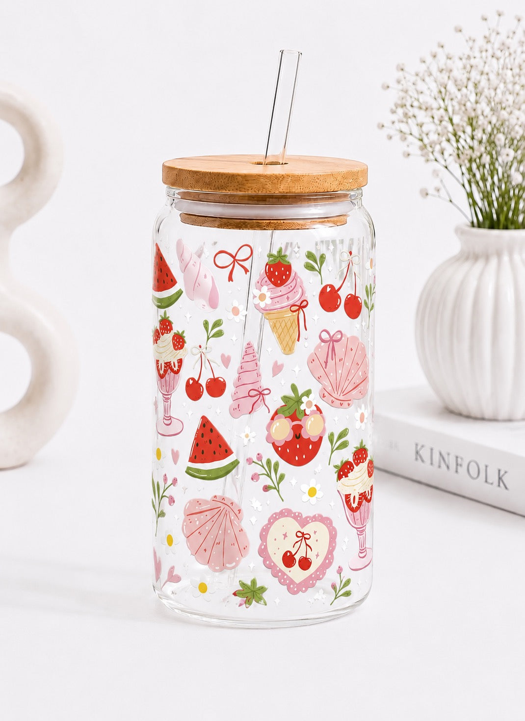 Strawberry Summer Trinkglas | 16 oz 🍓☀️