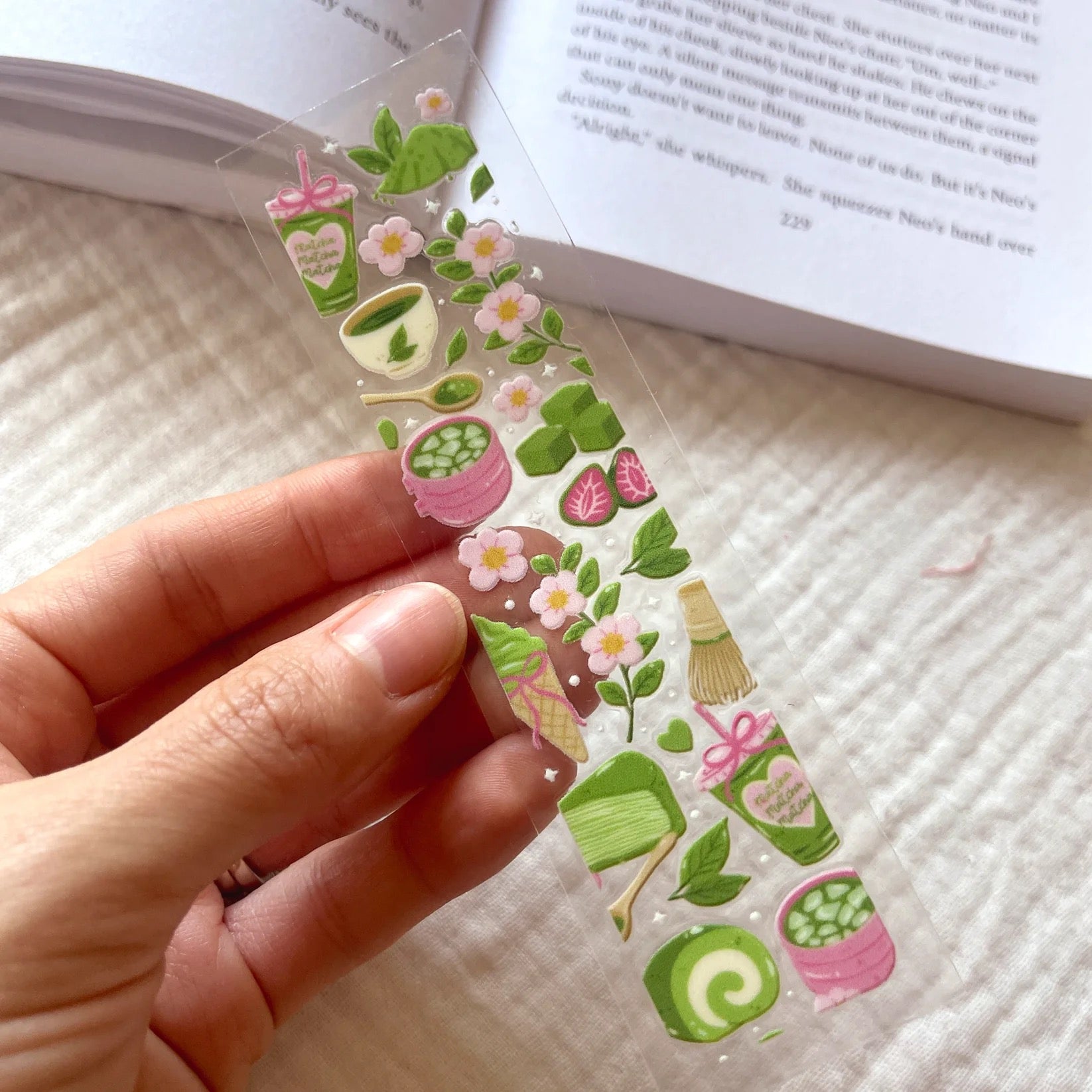 Matcha Lover Bookmarks – UV DTF ✨🍵