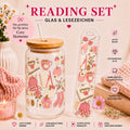 Cozy Blush Fall – Reading Set | Glas & Lesezeichen