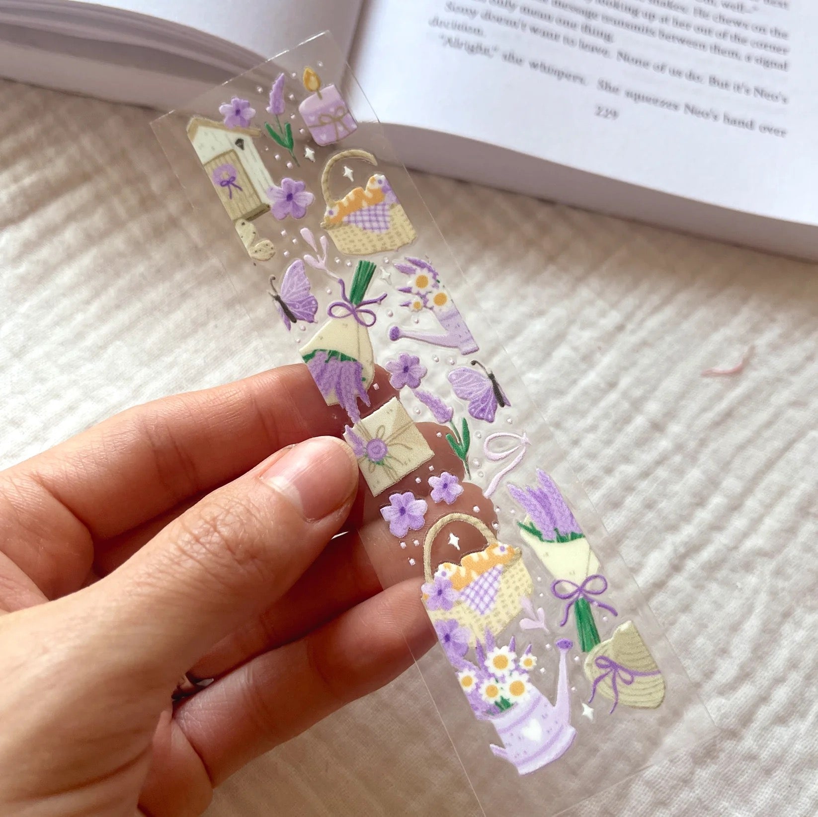 Lavender Picnic Lesezeichen – UV DTF 💜🪻