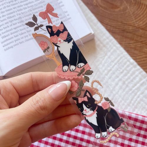 Black Cat Bookmark – UV DTF 🖤🎀