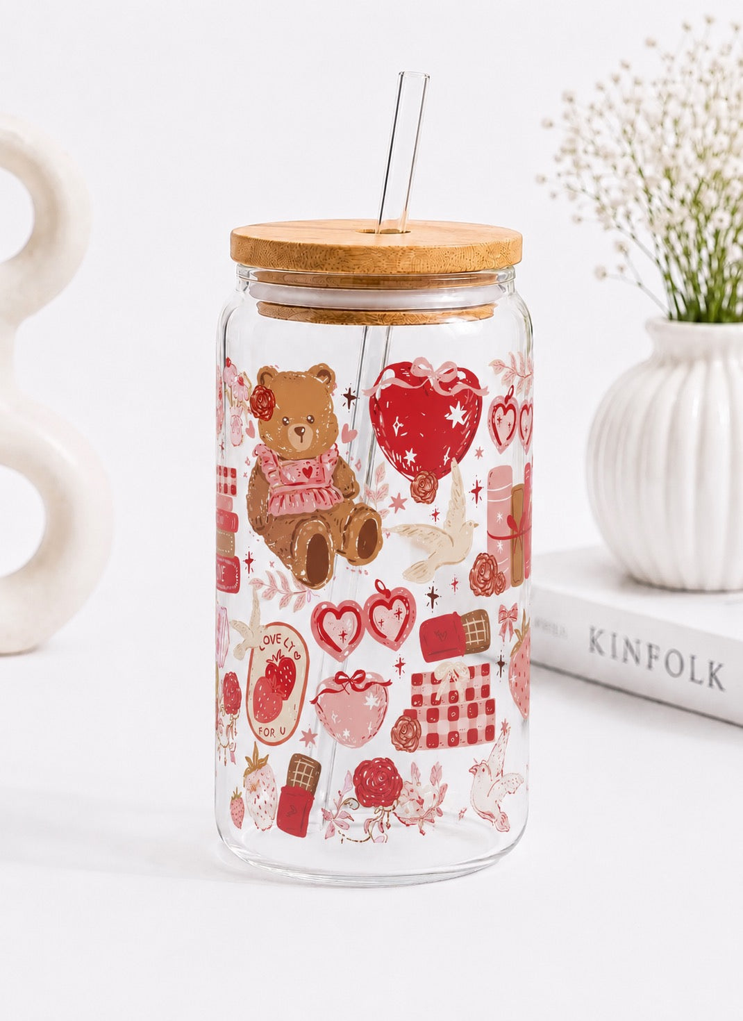 Sweet Bear Trinkglas🧸🍓🎀 | 16 oz Pre-Order
