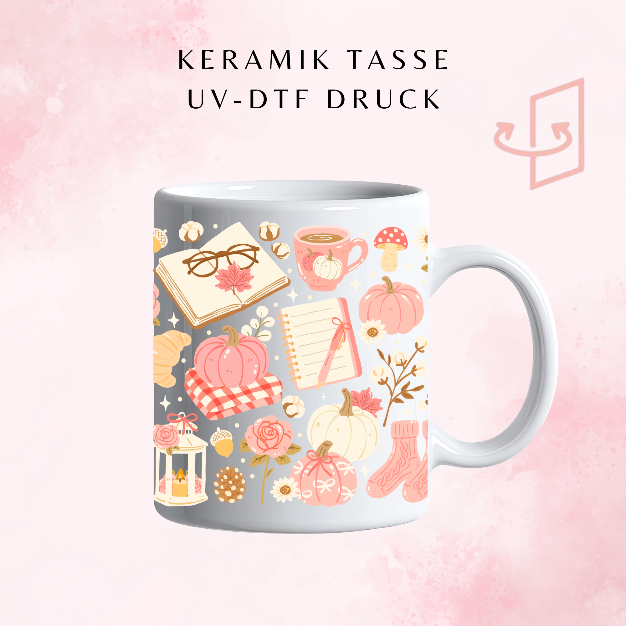 Cozy Blush Fall Keramiktasse | 11 oz