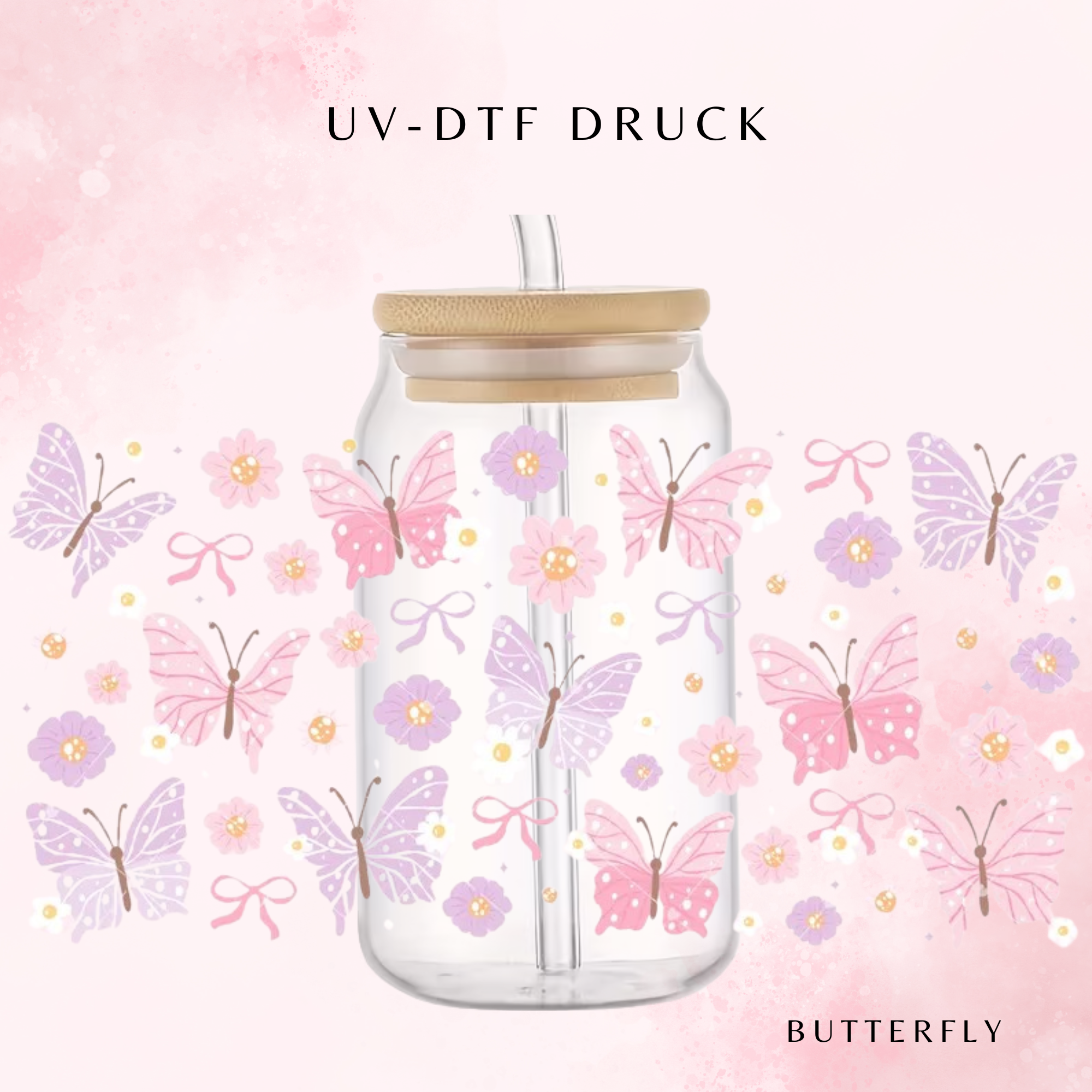 ButterflyTrinkglas 🌸 | 16 oz
