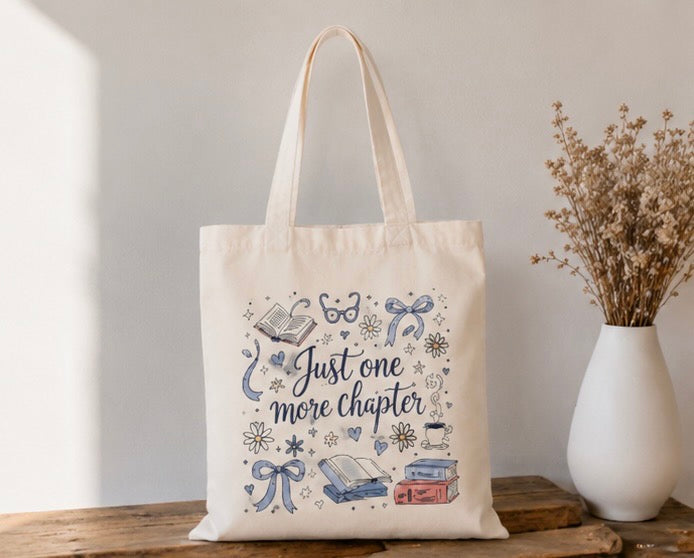 „Just One More Chapter“ Tote Bag 📖💙