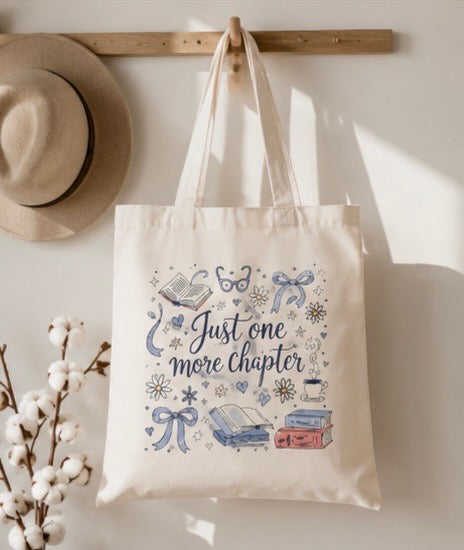 „Just One More Chapter“ Tote Bag 📖💙