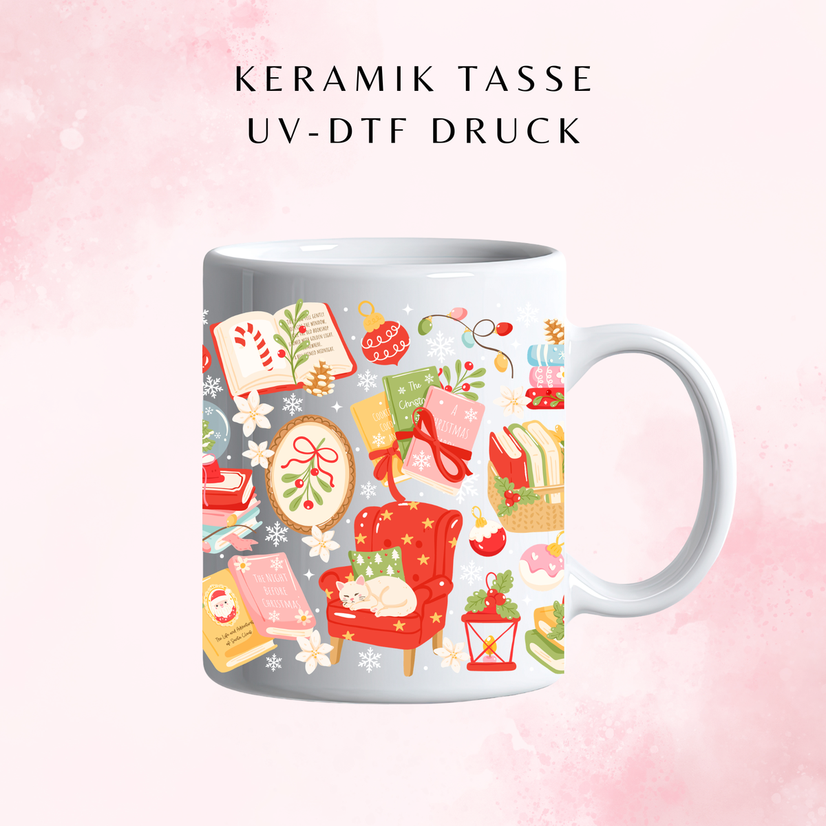 Christmas Book Club Keramitasse | 11 oz