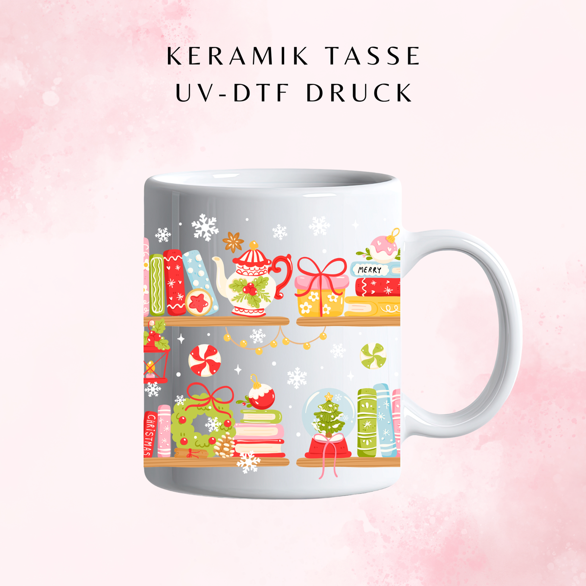Christmas Bookshelf Keramiktasse | 11 oz