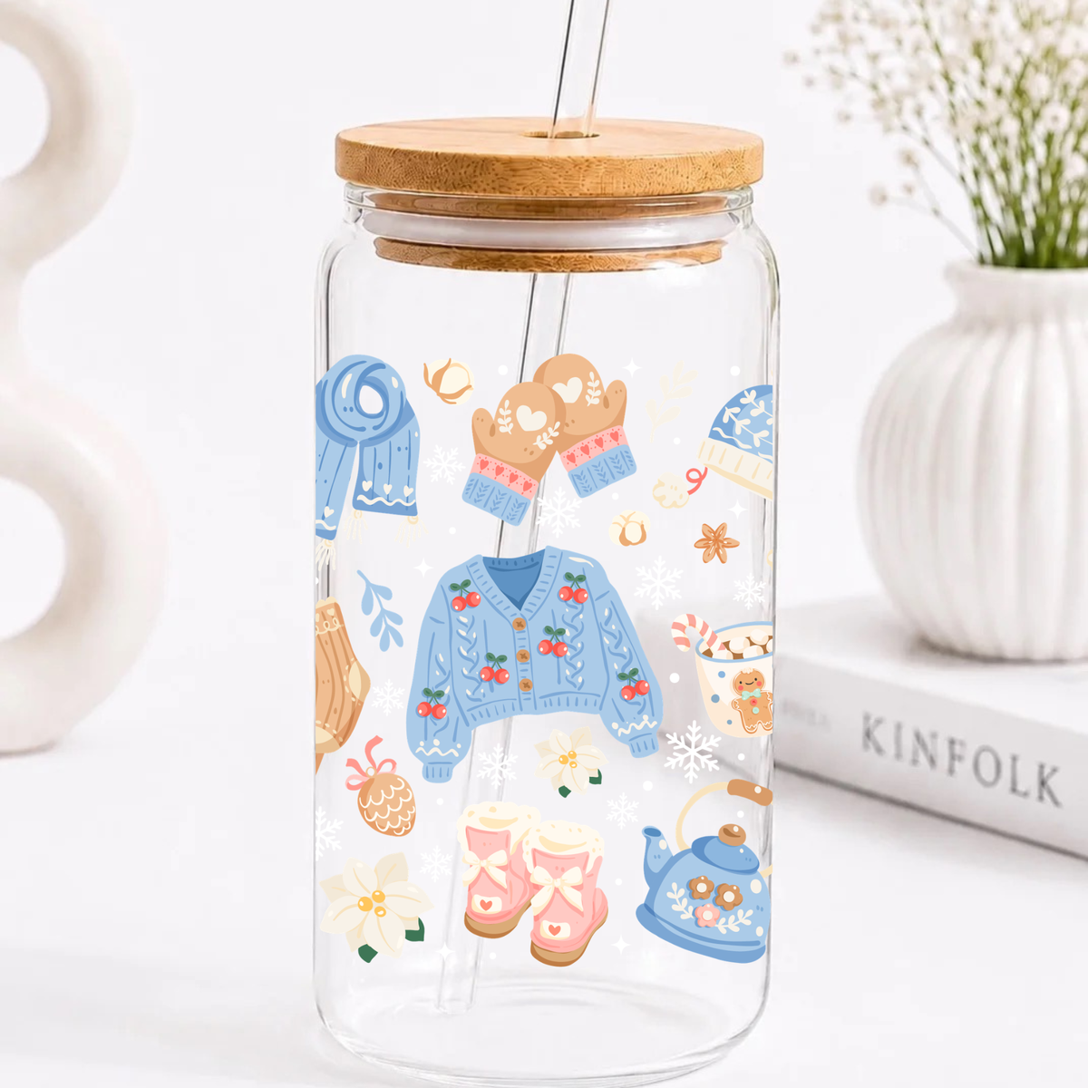 Christmas Cozy Winter Trinkglas | 16 oz