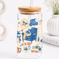 Christmas Frosted Library Trinkglas | 16 oz