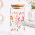 Christmas Messy Coquette Trinkglas | 16 oz