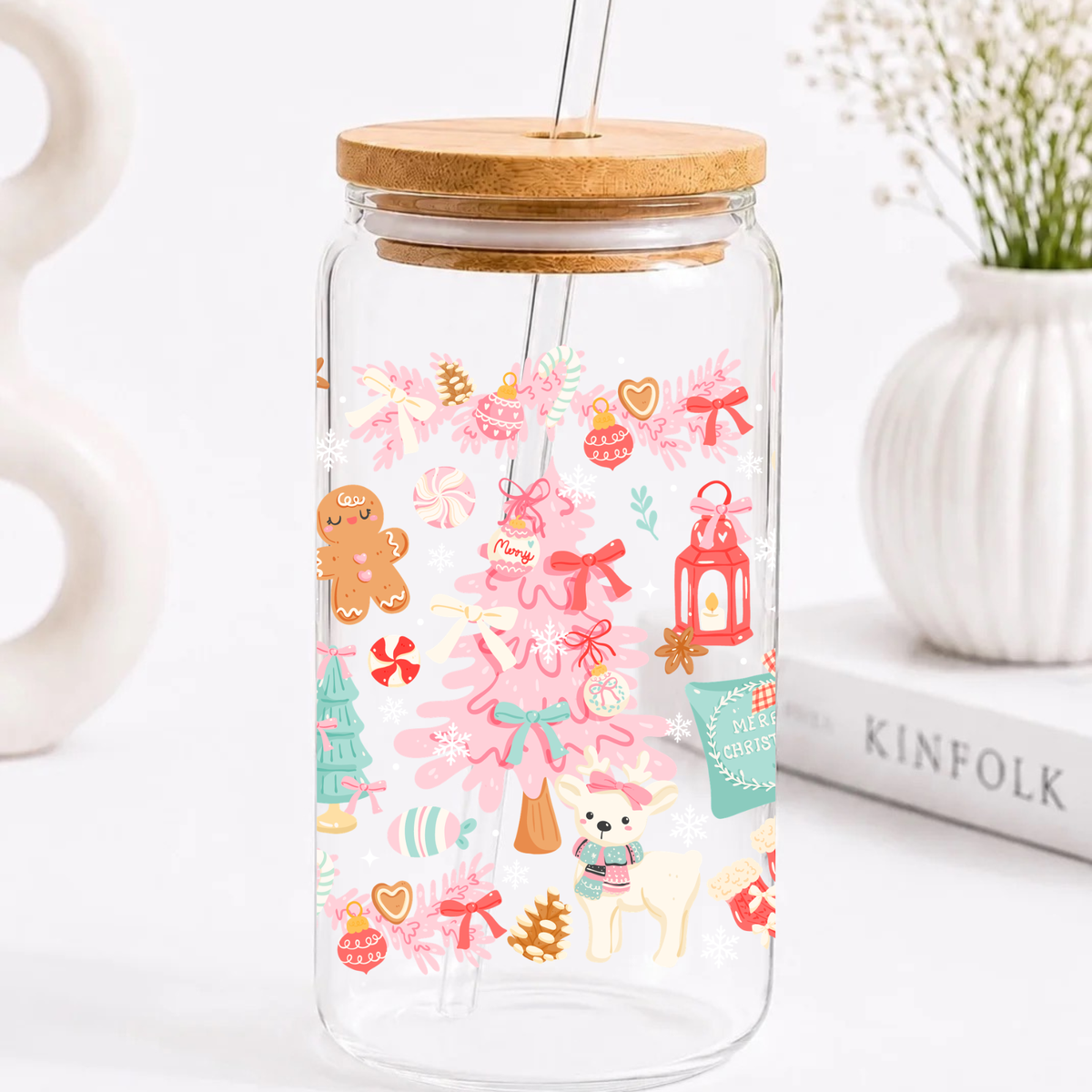 Christmas Messy Coquette Trinkglas | 16 oz