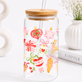 Kawaii Christmas Ornaments Trinkglas | 16 oz