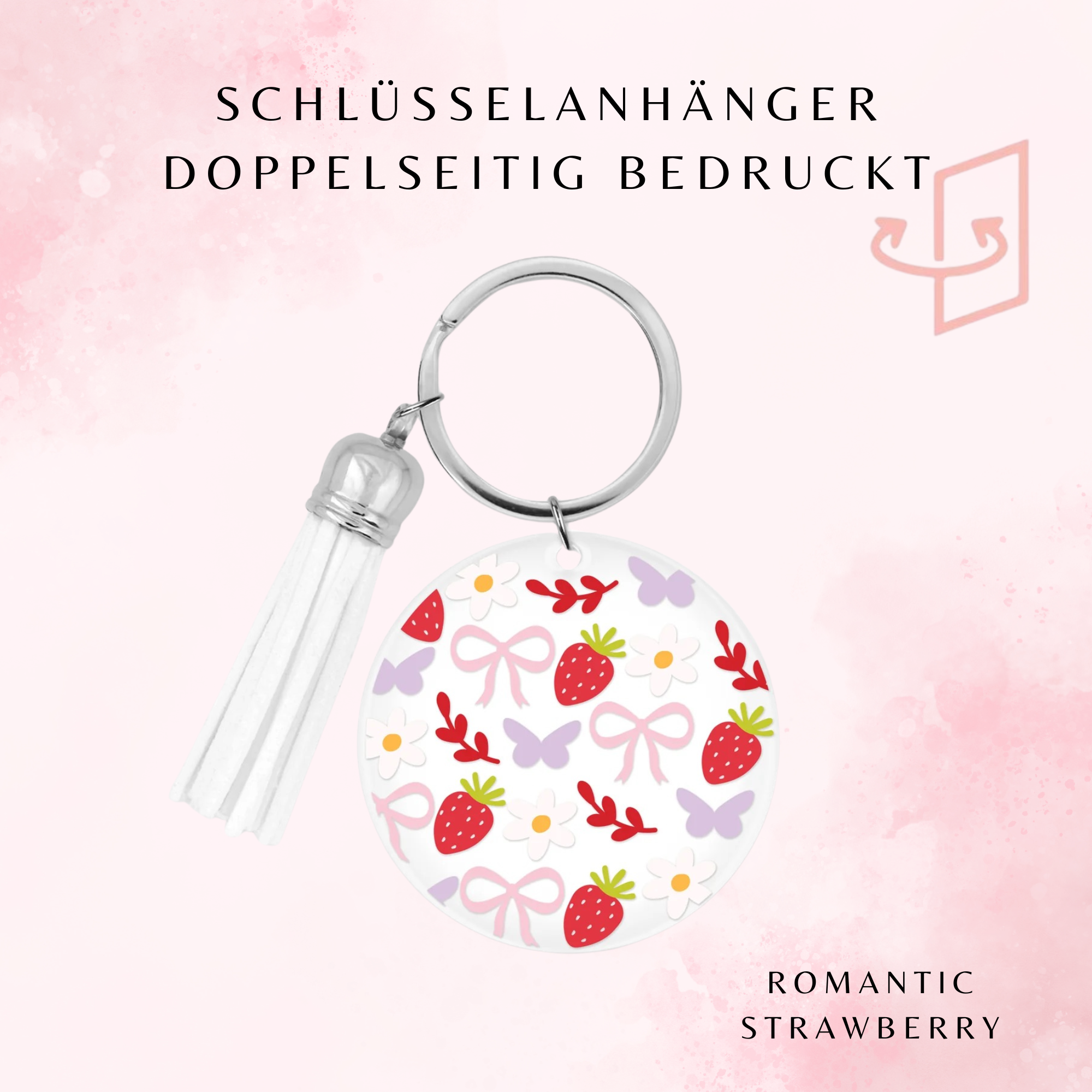 Romantic Strawberry Schlüsselanhänger 🍓🎀✨