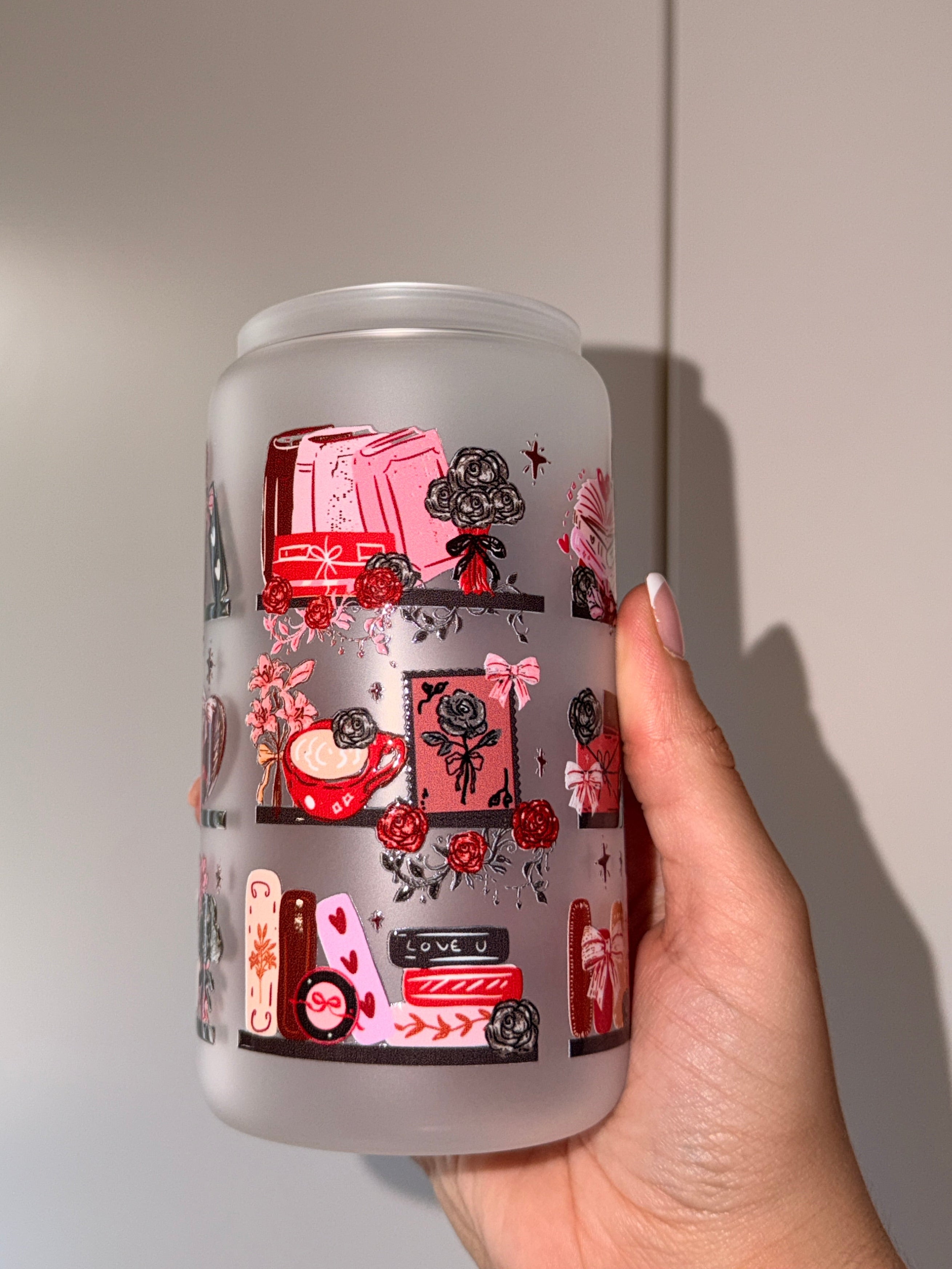 Romantic Library Trinkglas | 16 oz 📚🌹