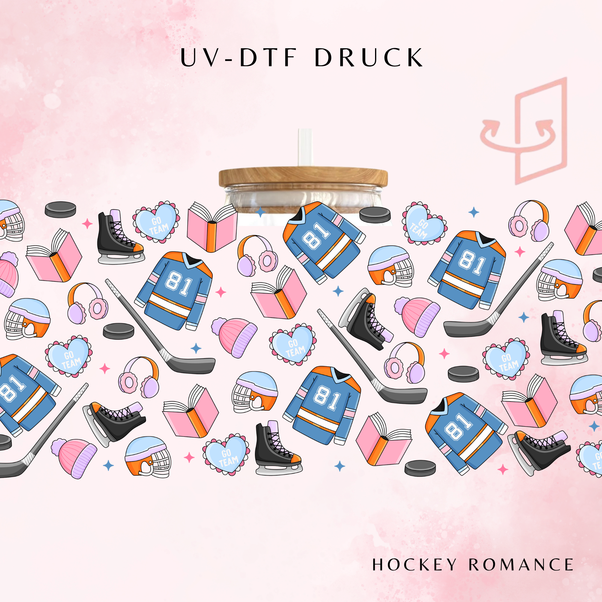 Hockey Romance Trinkglas | 16 oz
